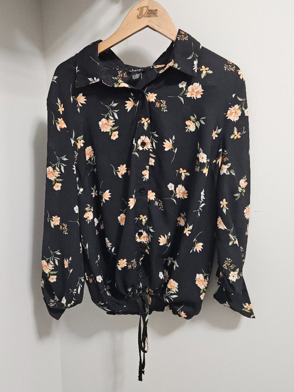 Justify Black Floral Blouse